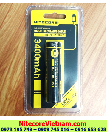 Nitecore NL1834R (cổng Micro USB)